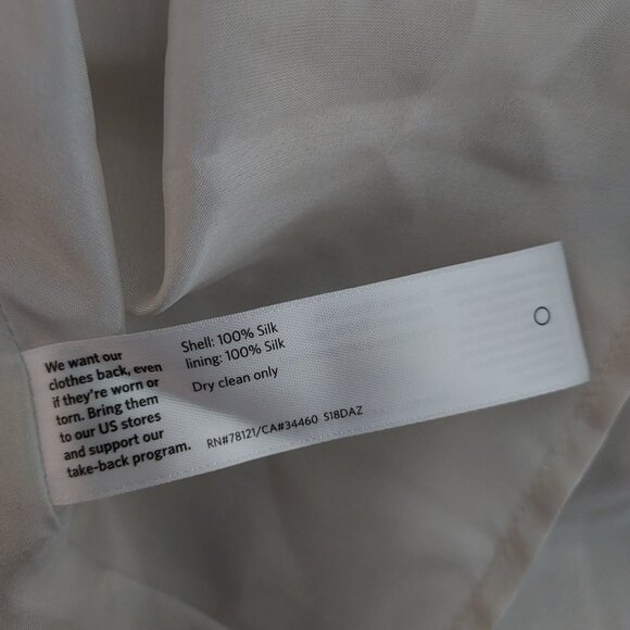 Eileen Fisher silk Blue and White Women's Dress - Picture 4 of 7